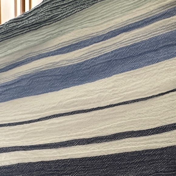 Shore Striped Button-Down Tie-Front Top - Picture 9 of 9